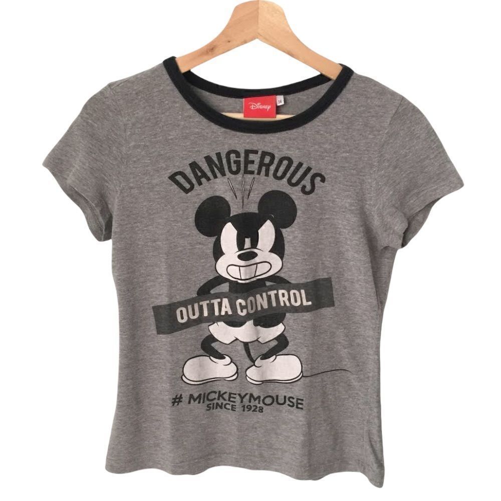 Disney Dangerous Outta Control Mickey Mouse Tee in Junior Size 16